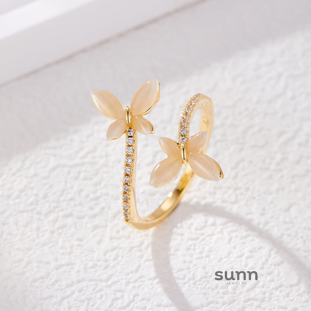 Everley Butterfly Adjustable Ring [9CUFA0CS]