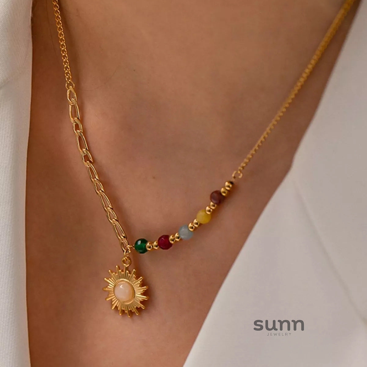 Everlie Bohemian Clavicle Necklace [QFH0UMJX]