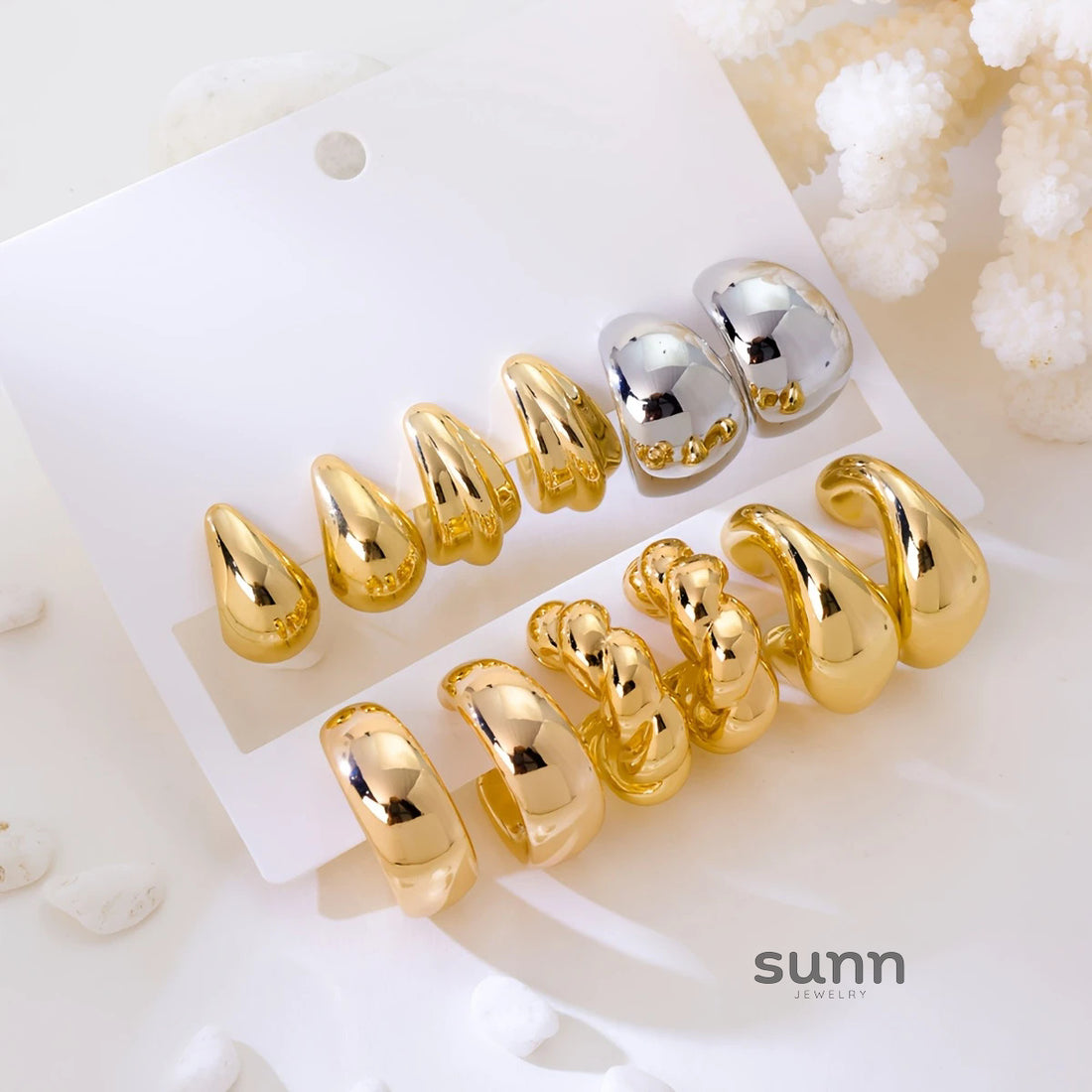 Everlie Waterdrop Hoop Earrings [A9NJM4SZ]