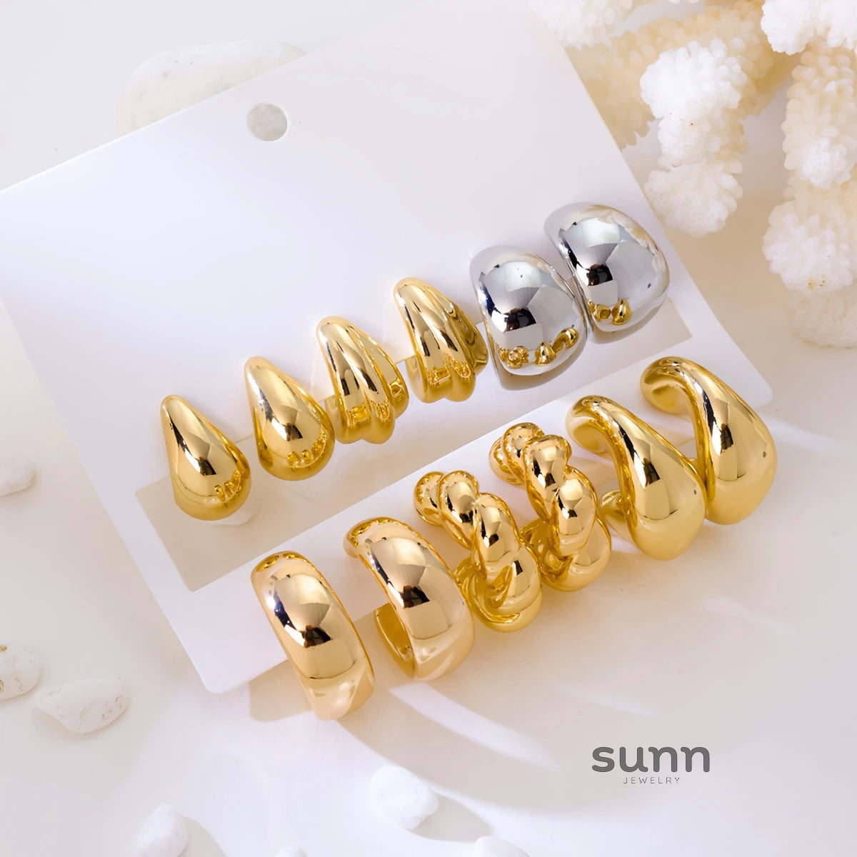 Everlie Waterdrop Hoop Earrings [EV756MRF]