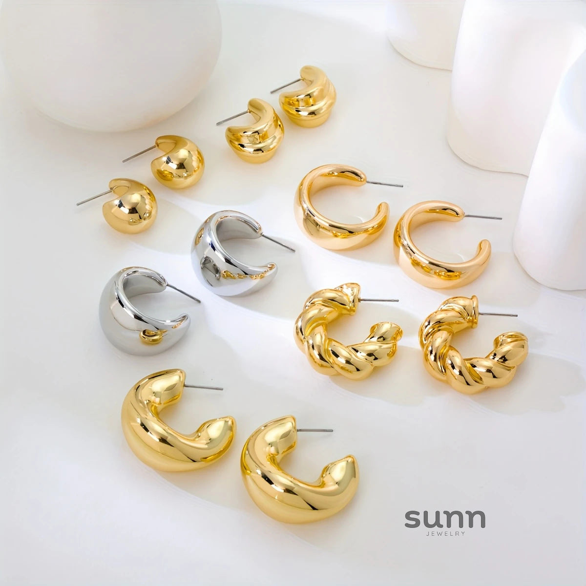 Everlie Waterdrop Hoop Earrings [M2LJ0T0U]