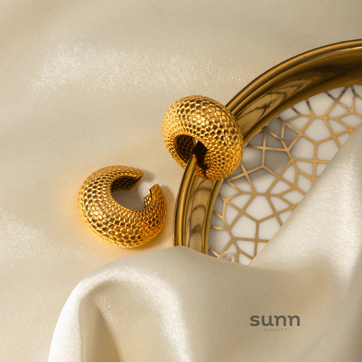 Evette Fish Scale Earring Ring Set [F37VXLWQ]