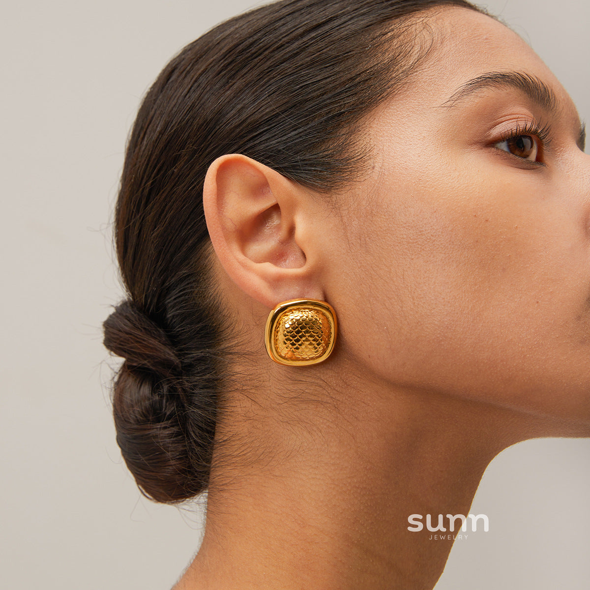 Evette Fish Scale Earring Ring Set [08NRVFHW]