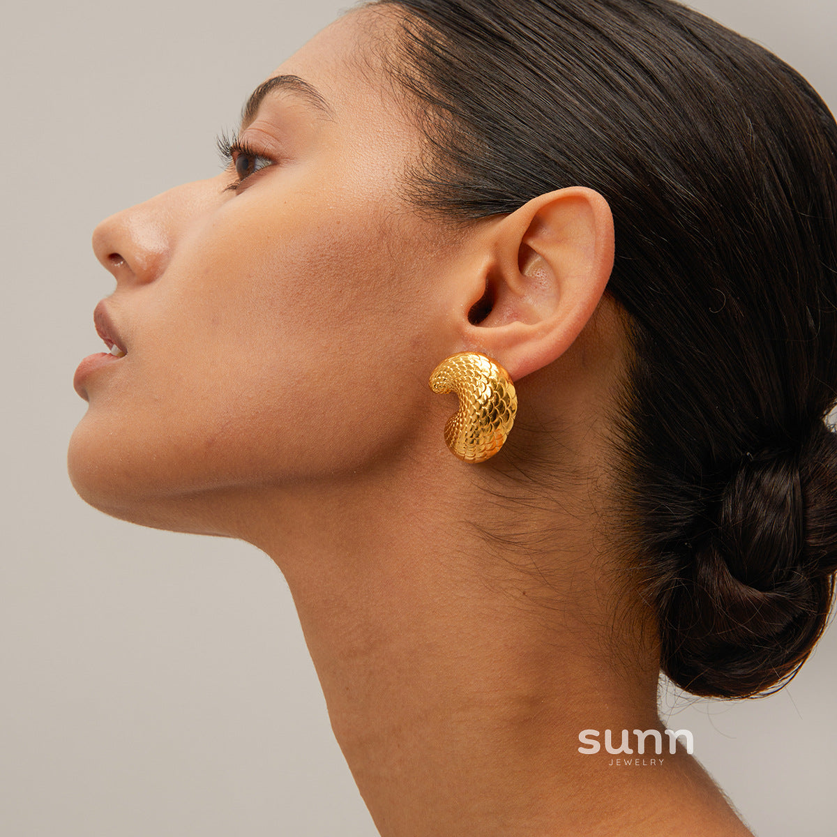 Evette Fish Scale Earring Ring Set [HWR0R8B6]