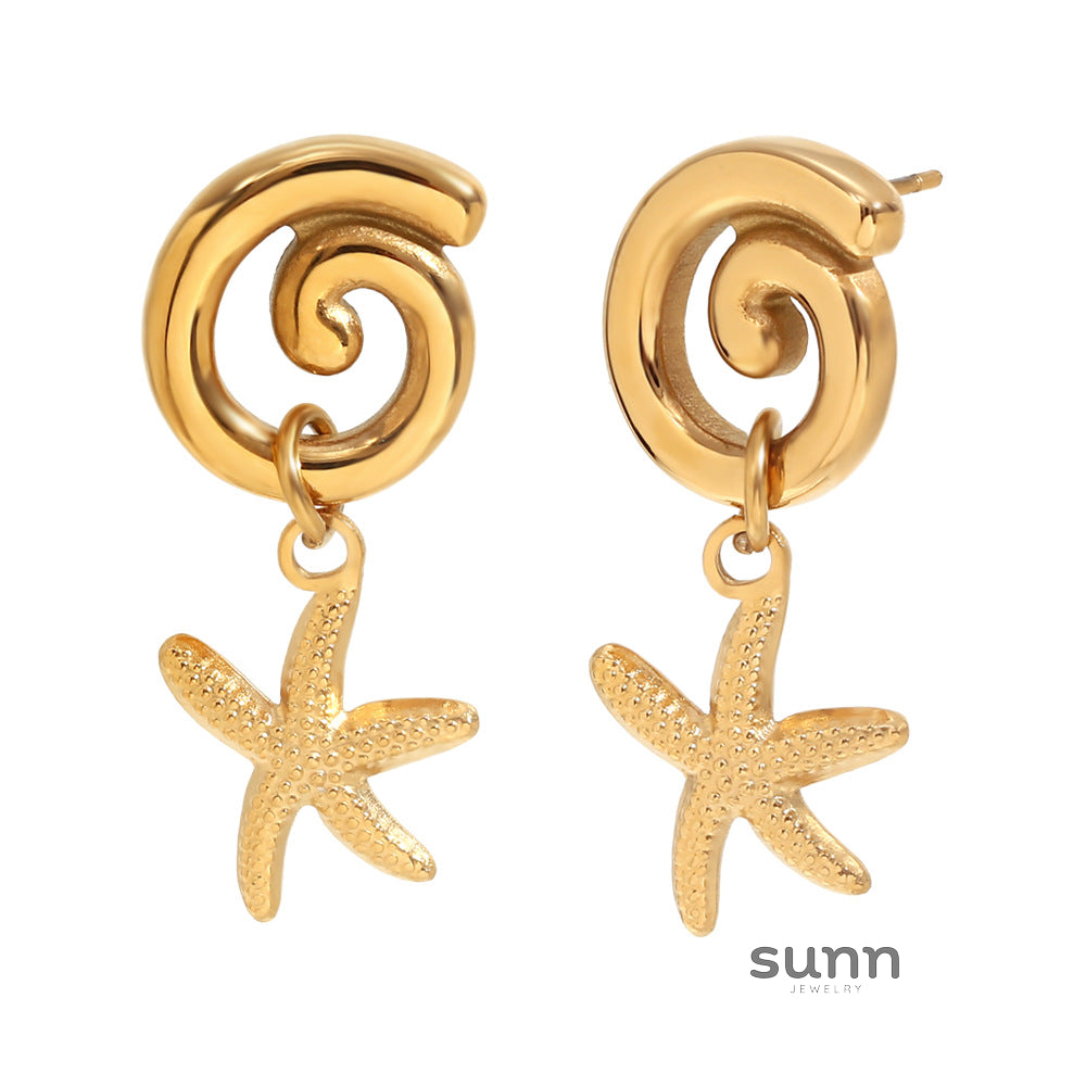 Evette Pearl Starfish Earrings [0RIGL1QN]