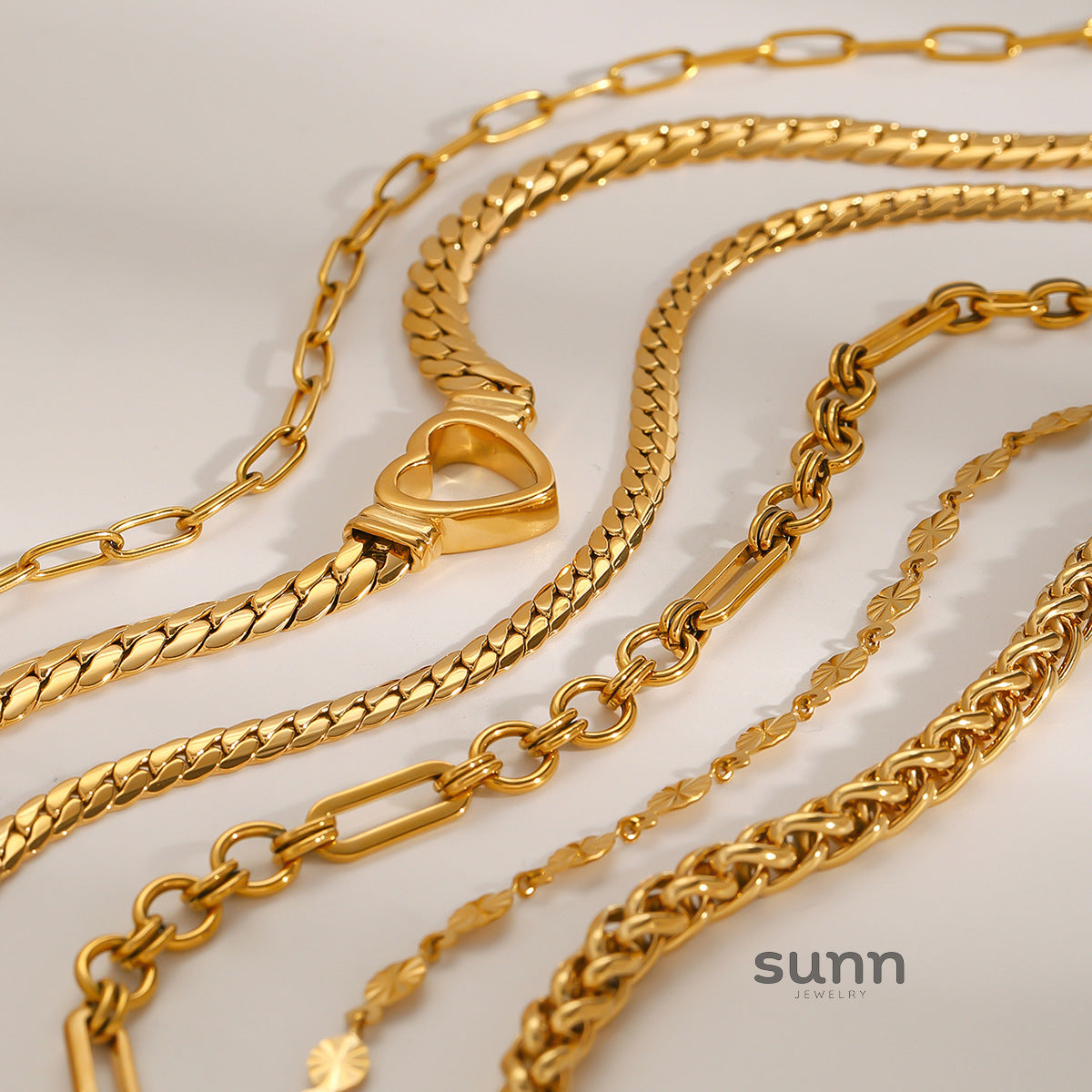 Evey Layered Chain Necklace [FS87PMS9]