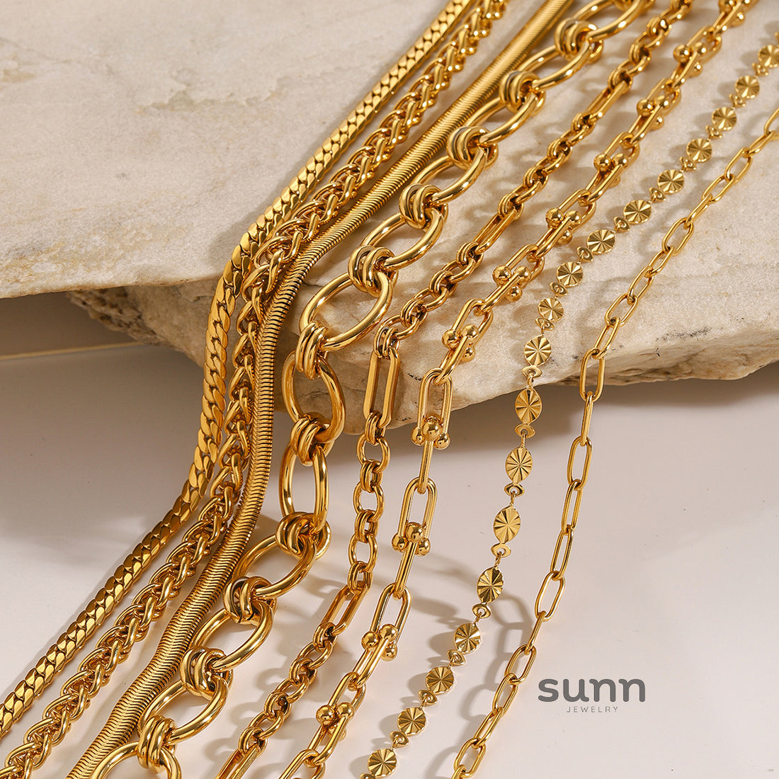 Evey Layered Chain Necklace [IVS2IJR9]