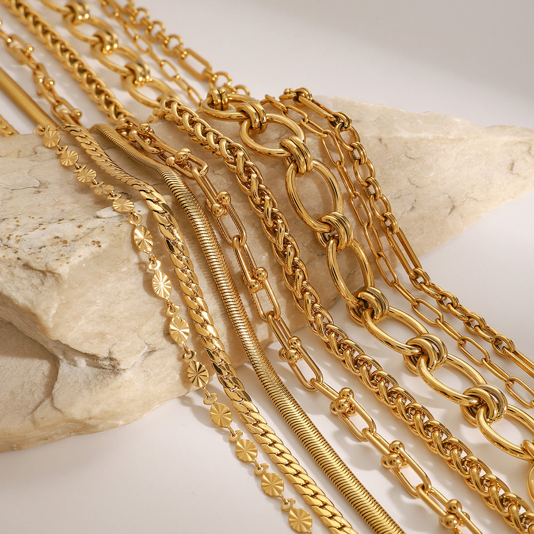 Evey Layered Chain Necklace [IVS2IJR9]