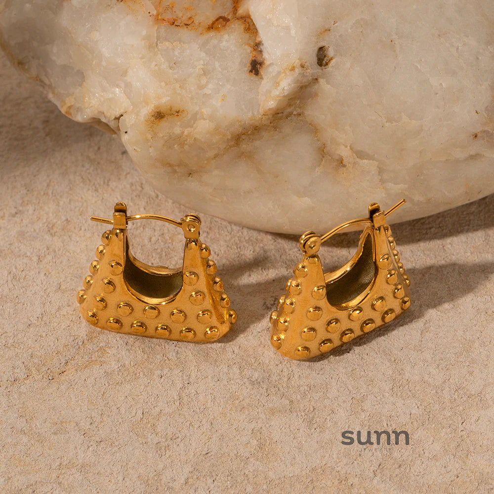 Ezmae Luxe Dot Hoop Earrings