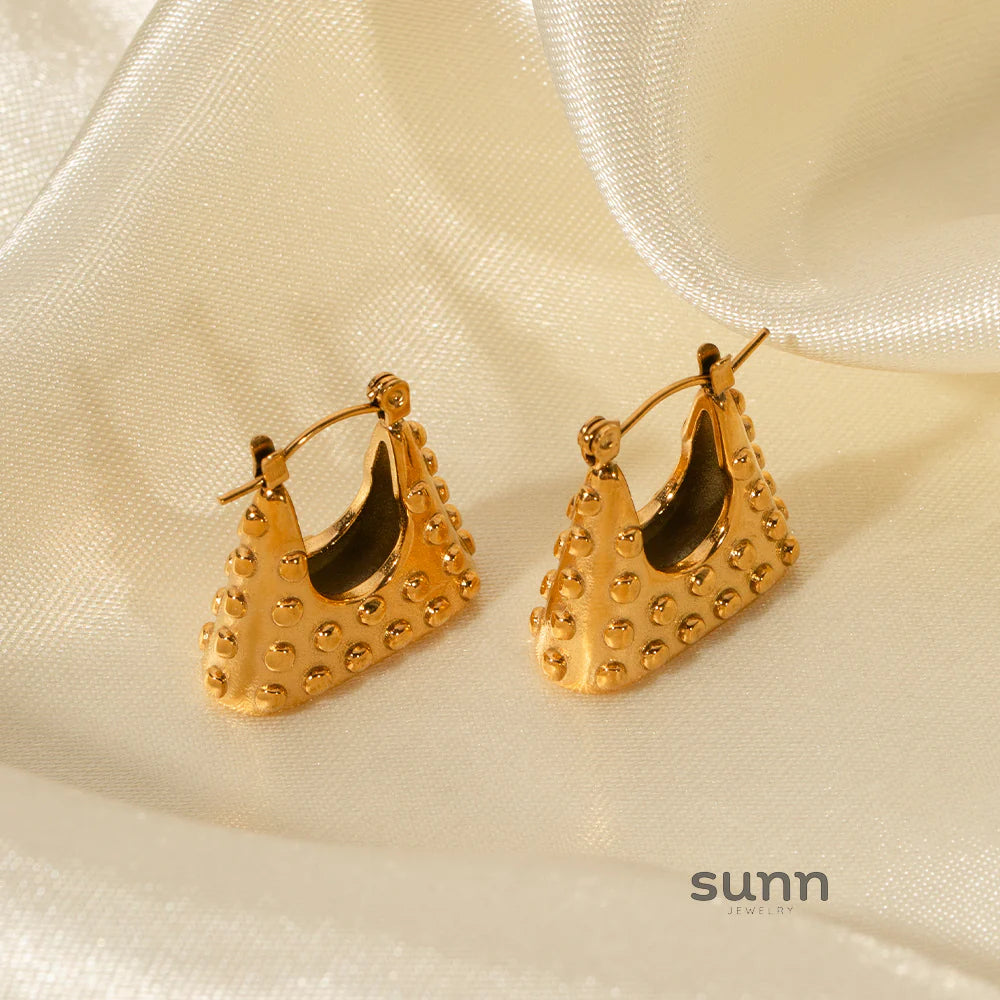 Ezmae Luxe Dot Hoop Earrings