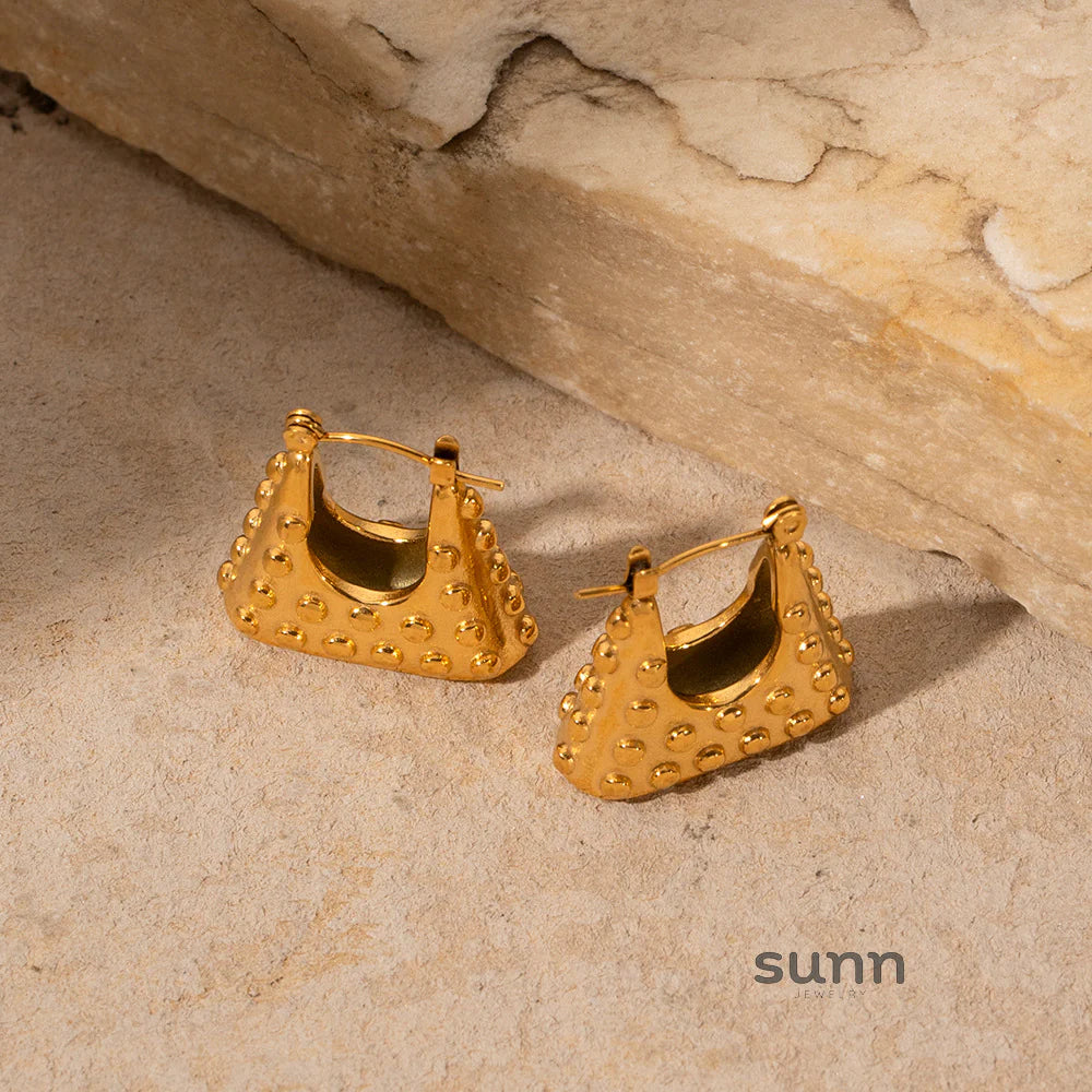 Ezmae Luxe Dot Hoop Earrings