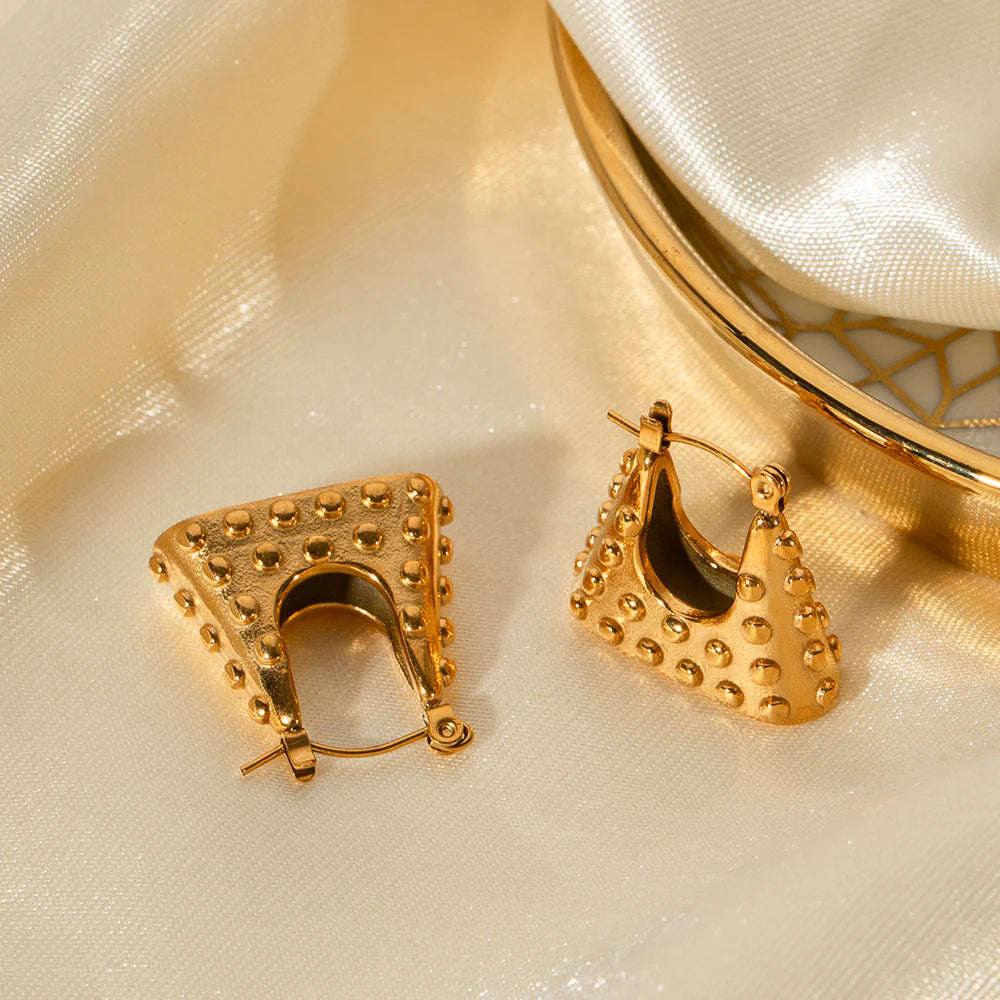 Ezmae Luxe Dot Hoop Earrings