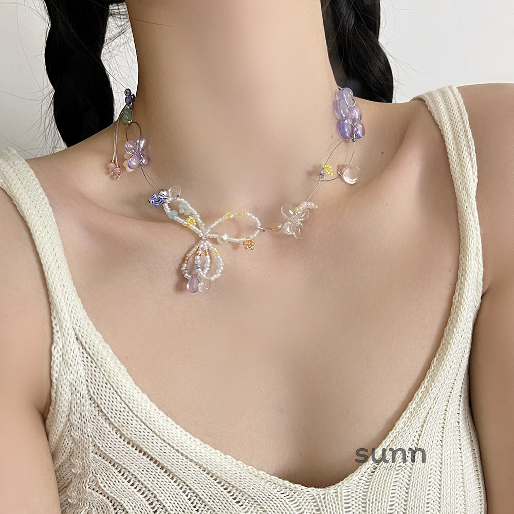 Ezmeralda Whimsical Bloom Necklace [JQZQWGWL]