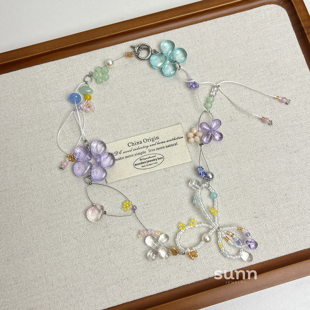 Ezmeralda Whimsical Bloom Necklace [BQLNLRHZ]