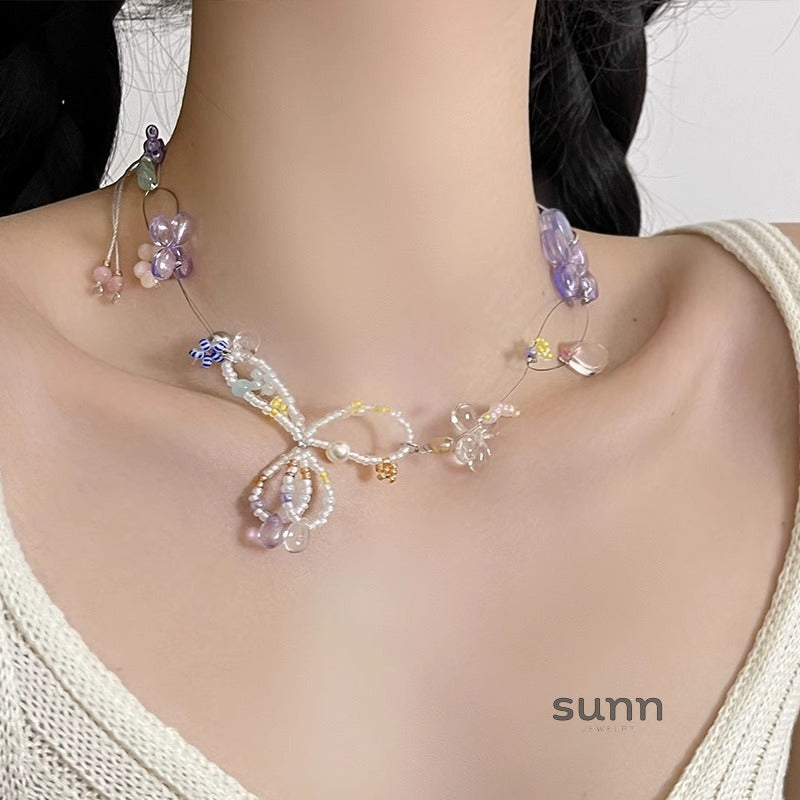Ezmeralda Whimsical Bloom Necklace [FYKAOJWF]