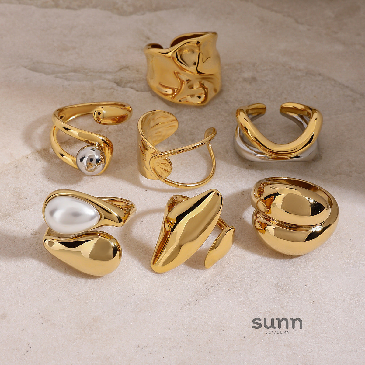 Ezrah Niche Steel Rings [KR1XYWDM]