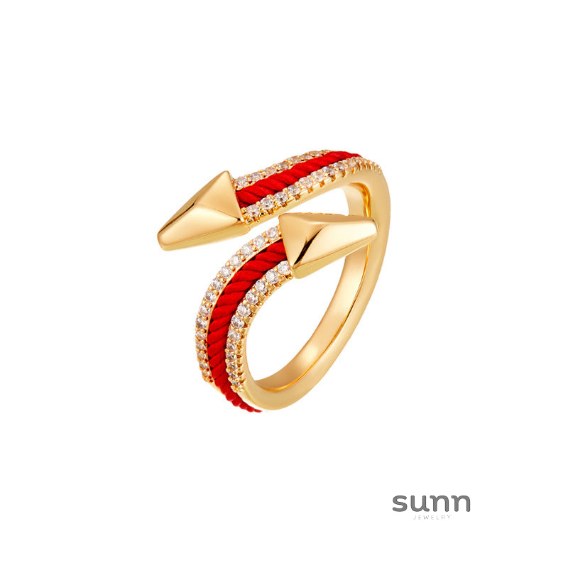 Ezri Red String Zircon Ring [NR7ACP5I]