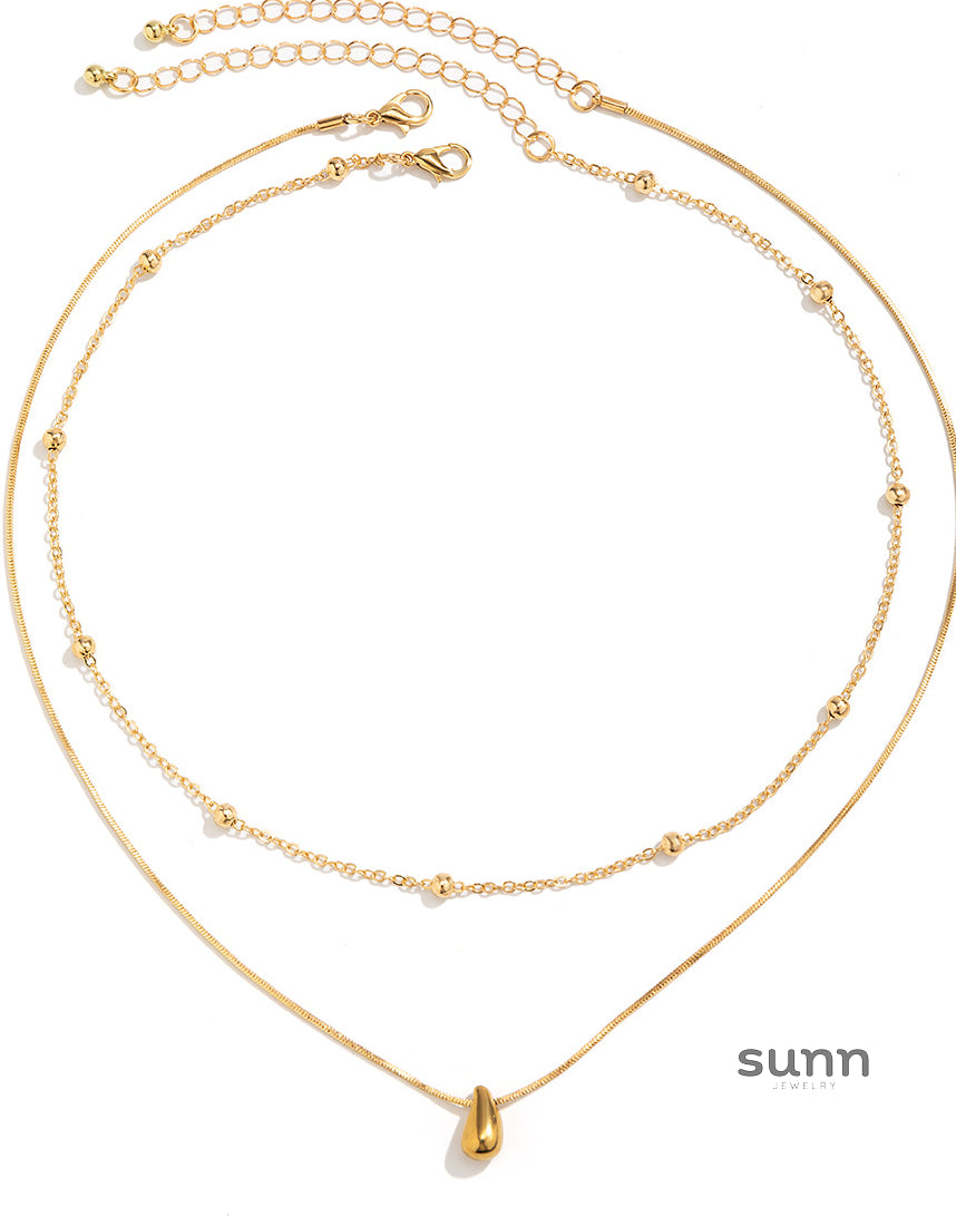 Faiga Sleek Droplet Necklace [2P31Q9EH]