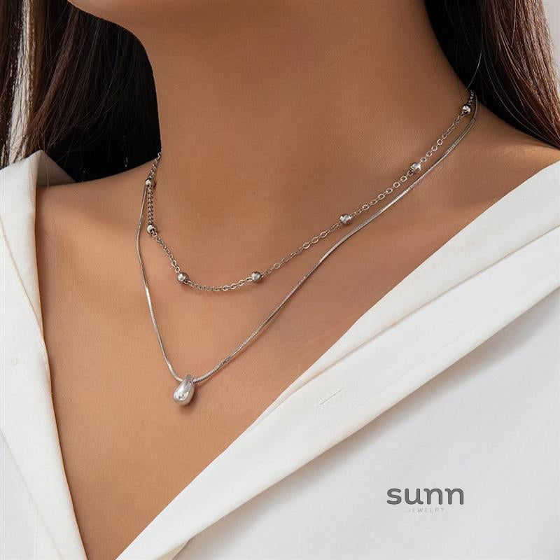 Faiga Sleek Droplet Necklace [H9LLR9XA]