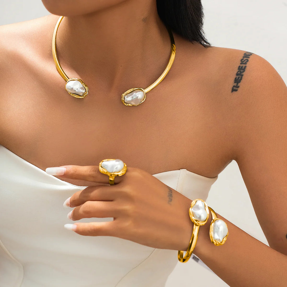 Faithlyn Baroque Pearl Jewelry