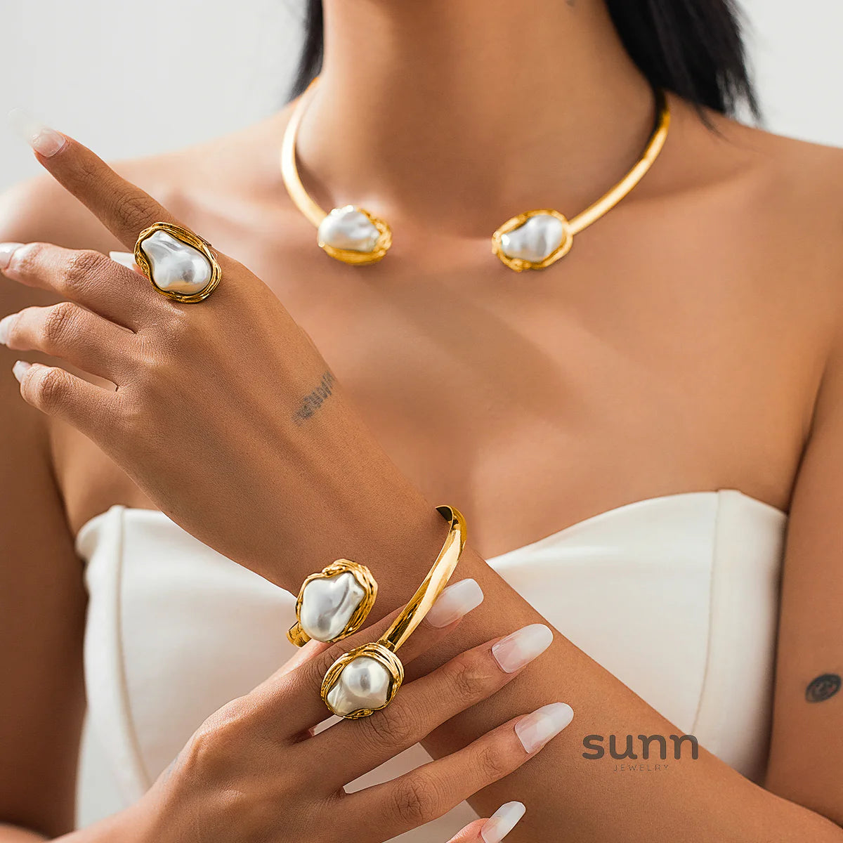 Faithlyn Baroque Pearl Jewelry