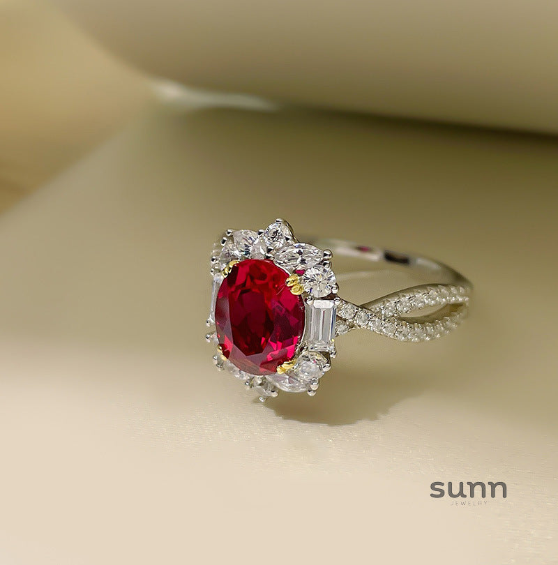 Faithlyn Statement Ruby Ring [RM9AIAJP]