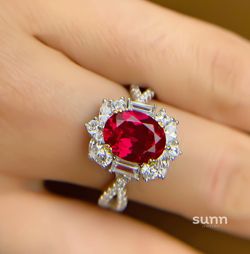 Faithlyn Statement Ruby Ring [CT8OVO1U]