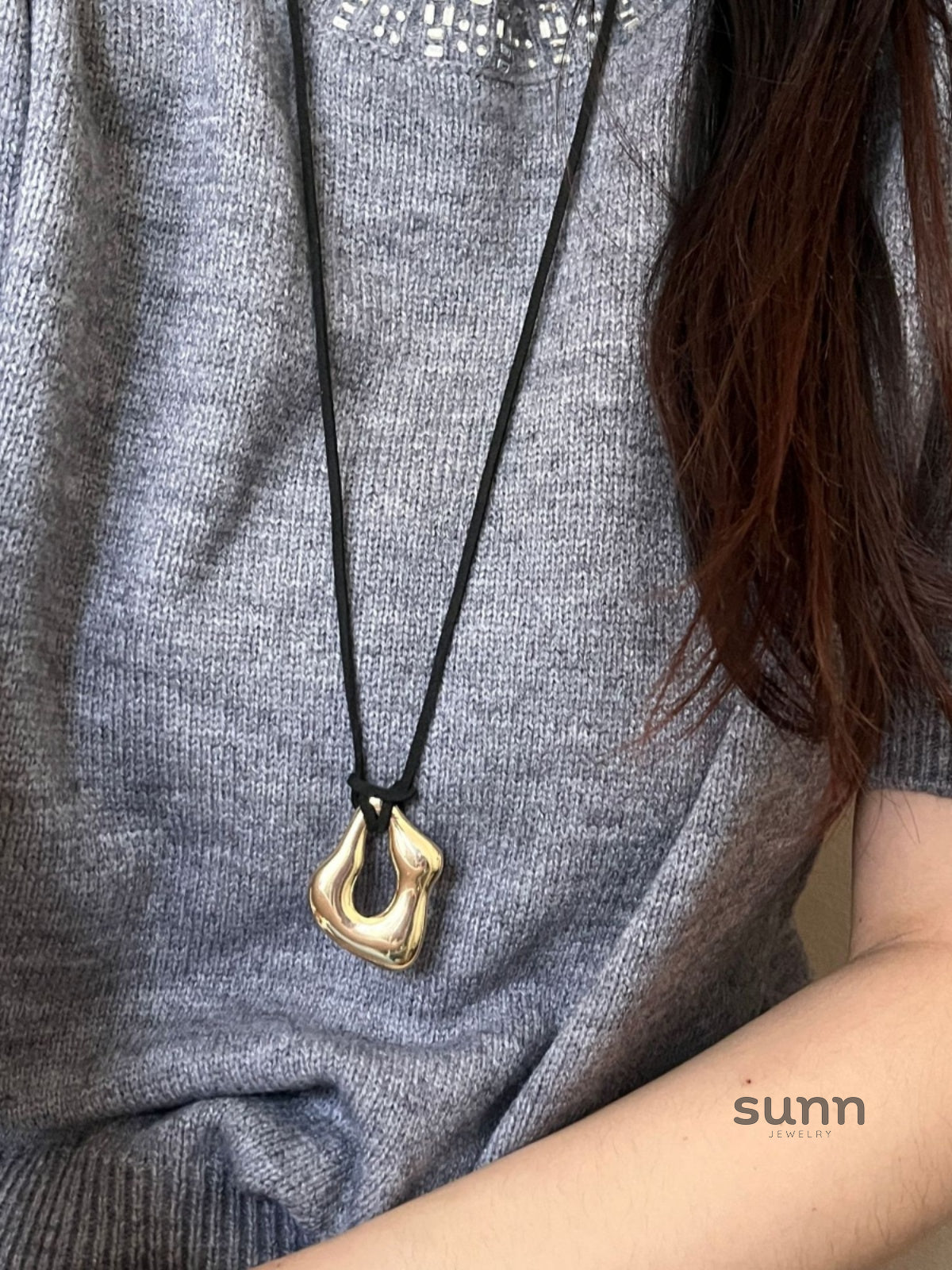 Faithlynn Abstract Leather Necklace [UVOTSYK9]