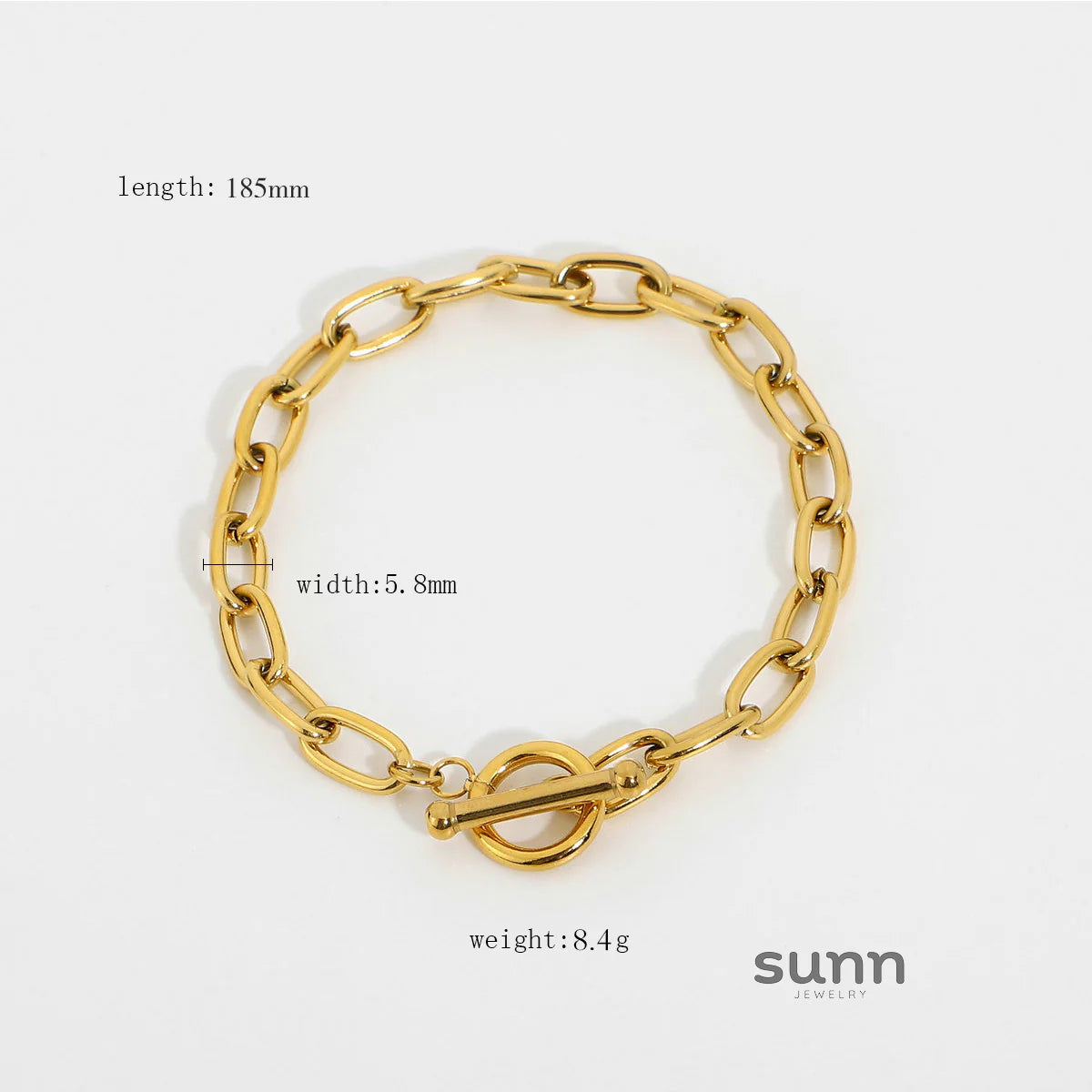 Falyn Gold Paperclip Bracelet