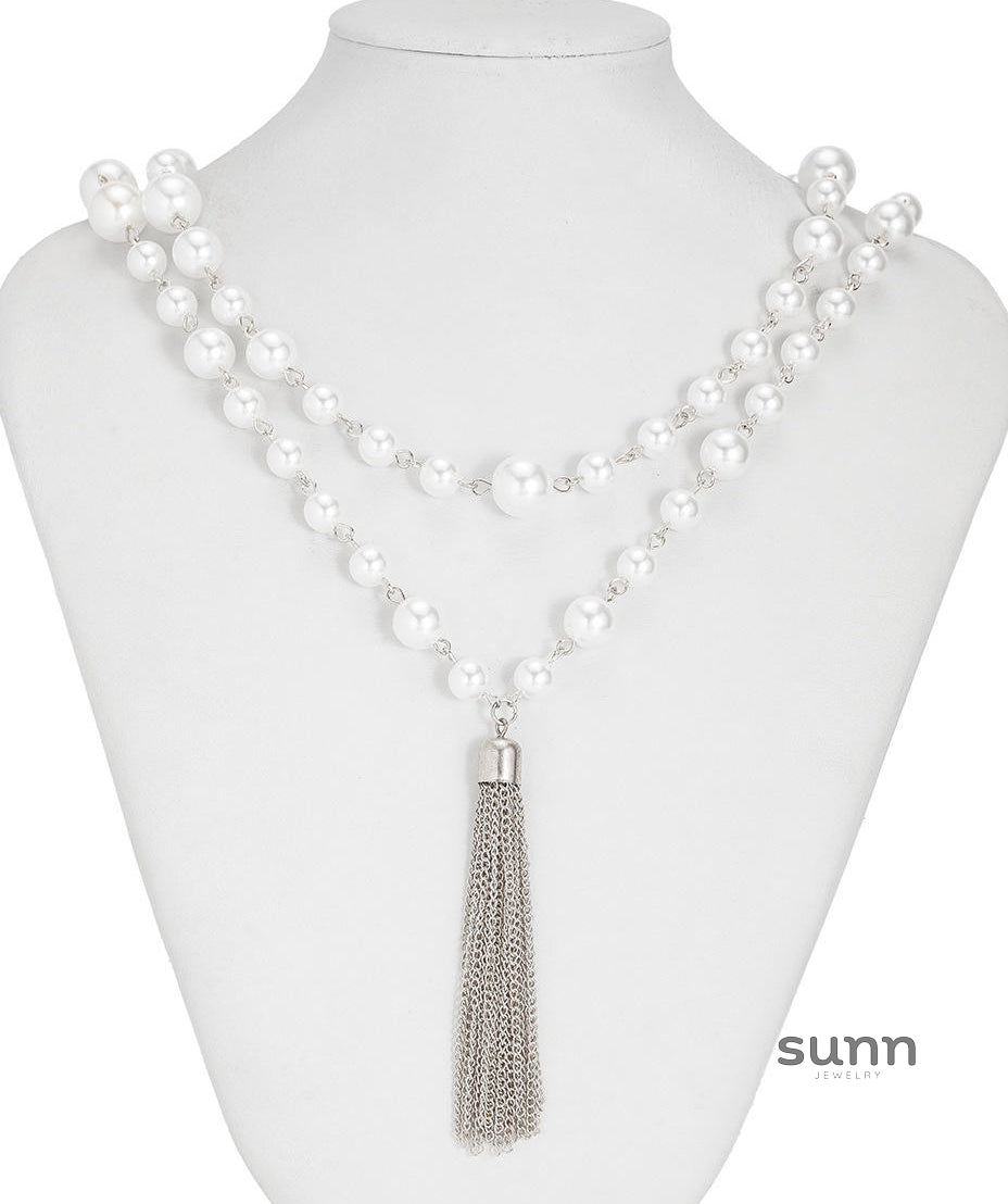 Fannie Layered Pearl Necklace [IUJW04I7]