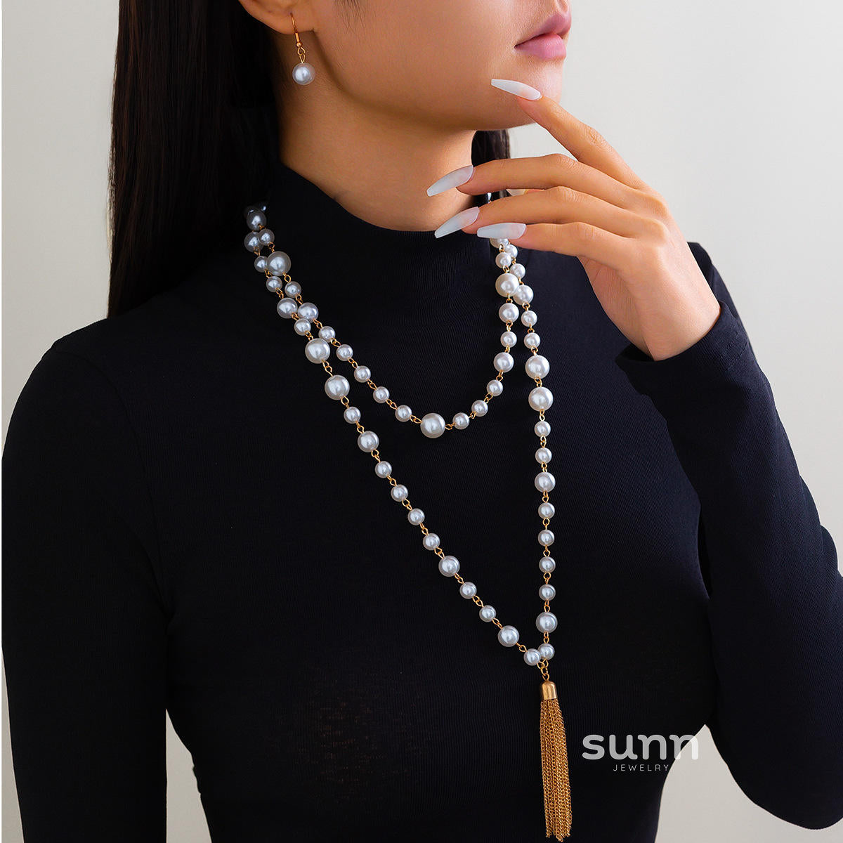 Fannie Layered Pearl Necklace [JSOVBJAY]