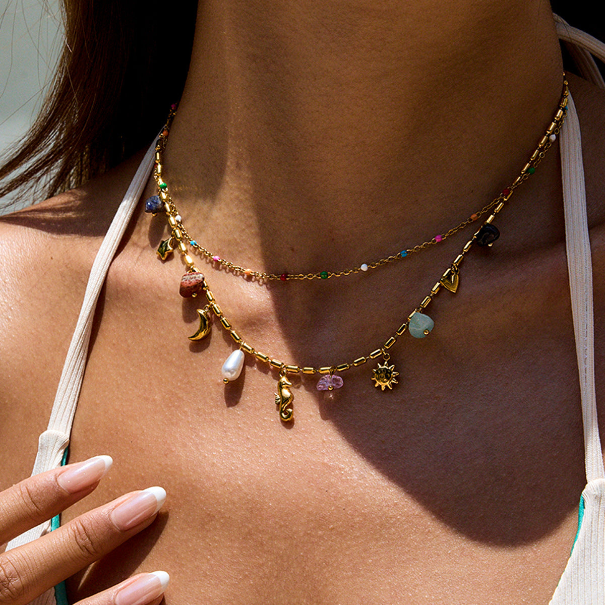 Farida Layered Pearl Necklace [59QEWD8Q]
