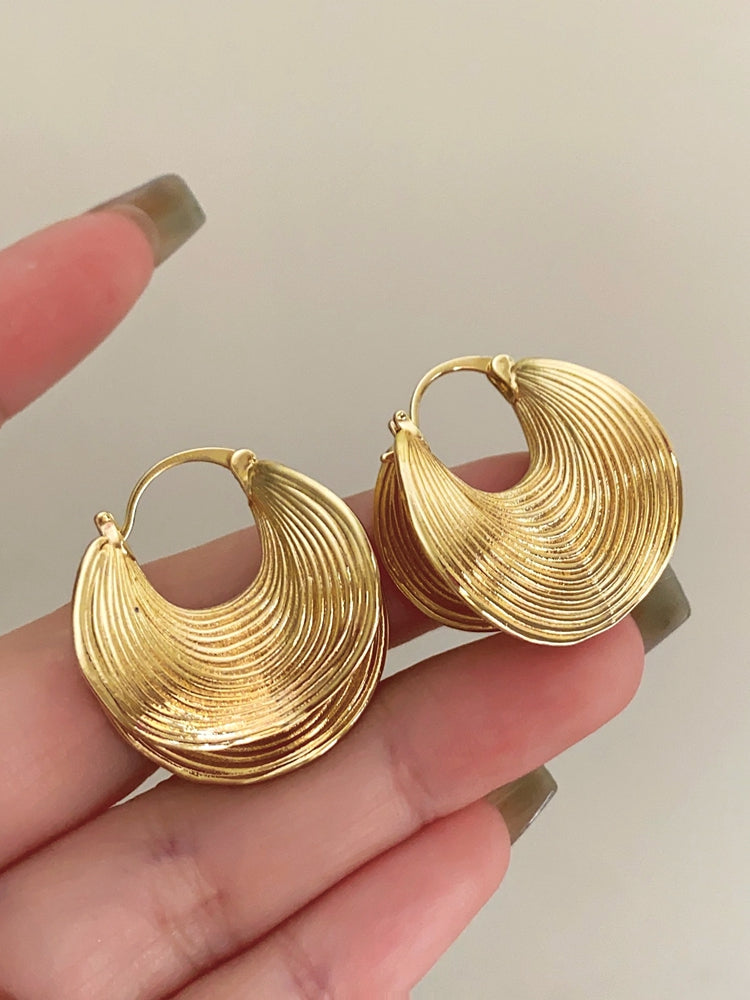 Farida Sculptural Metal Earrings [GCY4YGW9]