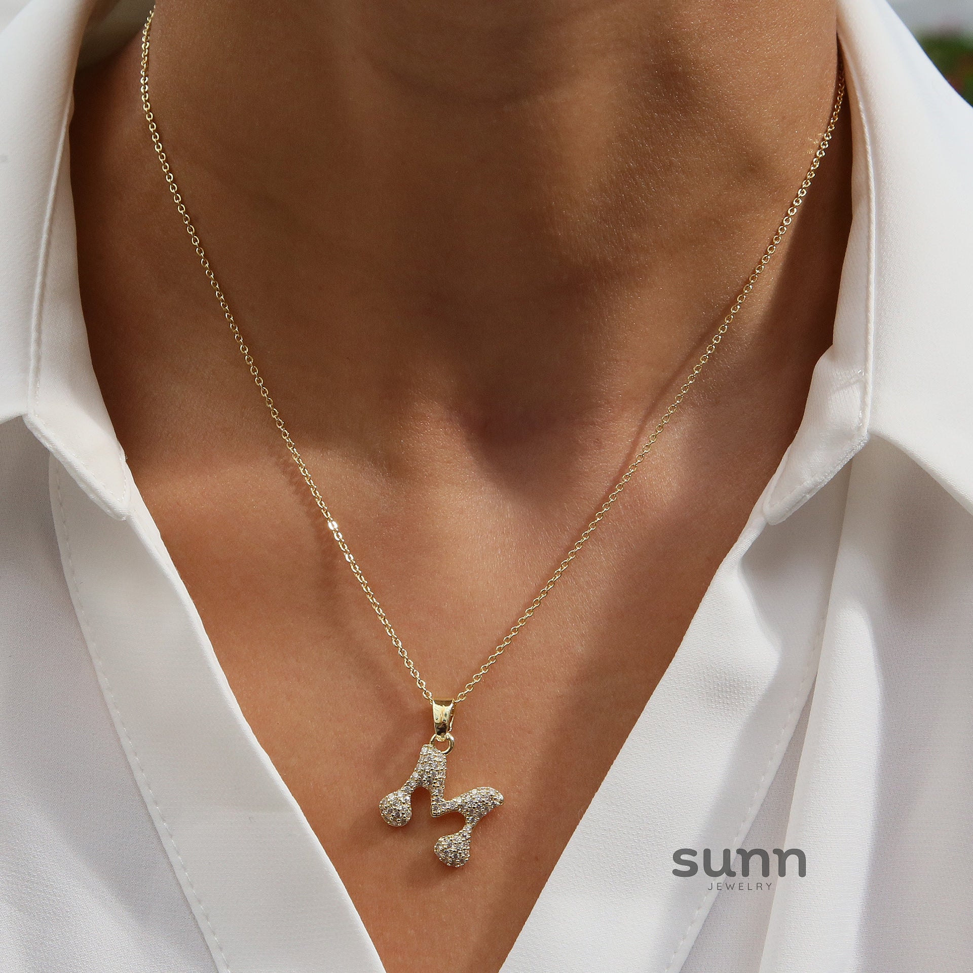 Fatou Bubble Initial Necklace [HYG5HTO3]