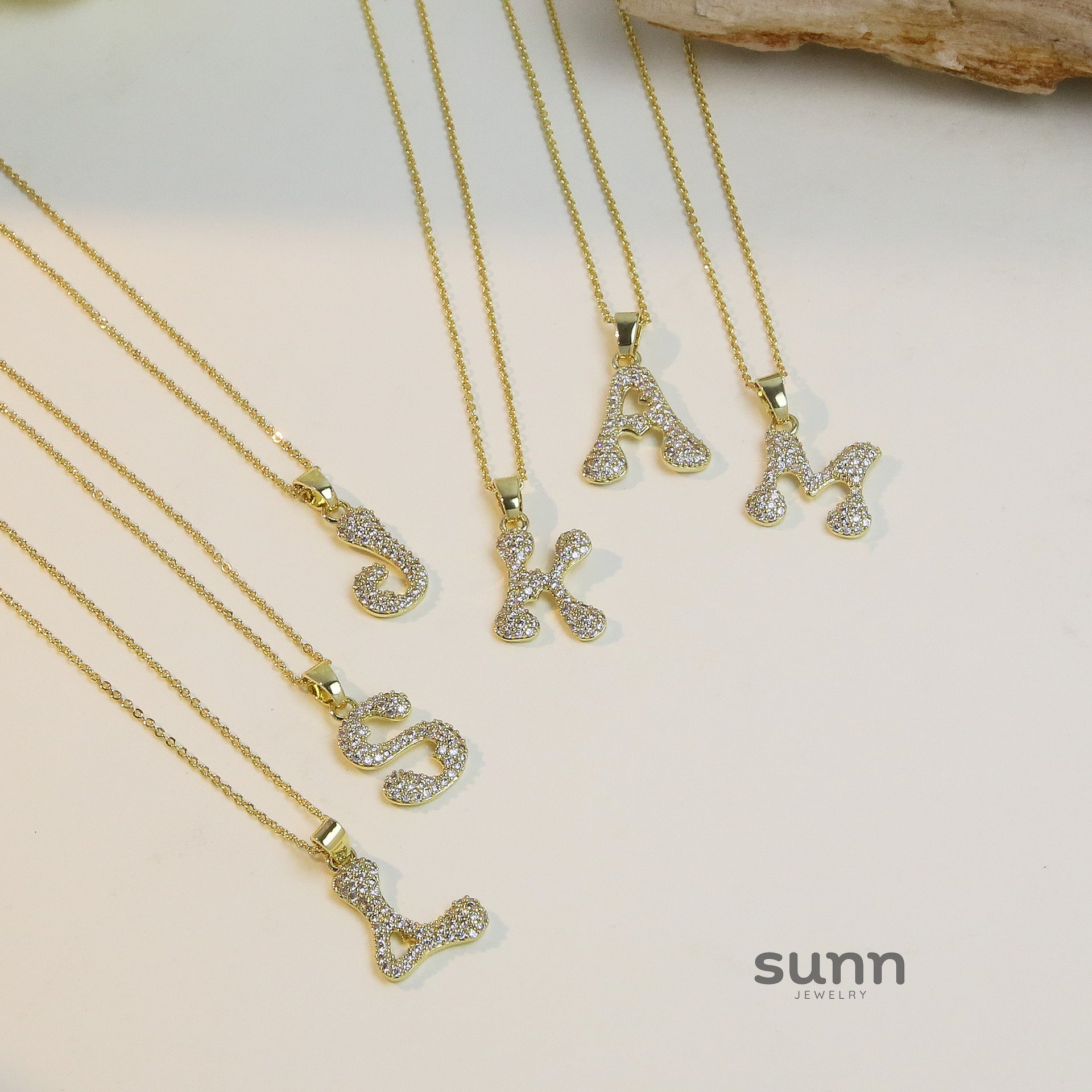 Fatou Bubble Initial Necklace [DKHBGA71]