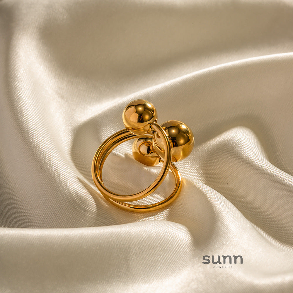 Faustina Triple Sphere Ring [UD1VIPJ1]