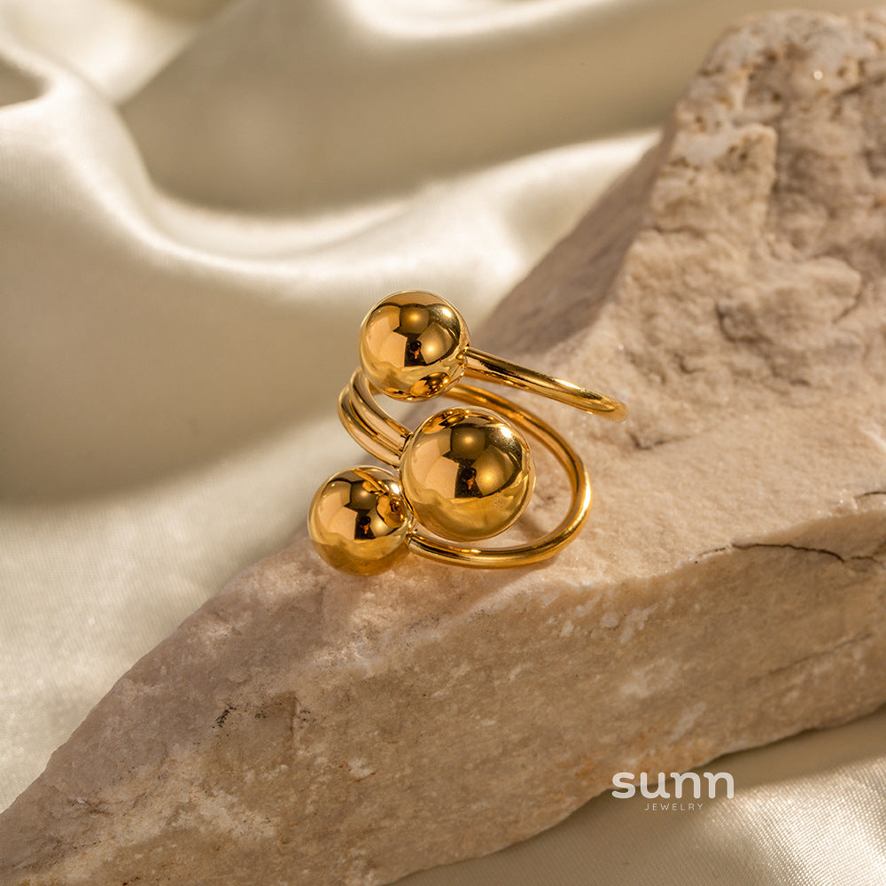 Faustina Triple Sphere Ring [4AE8F82M]
