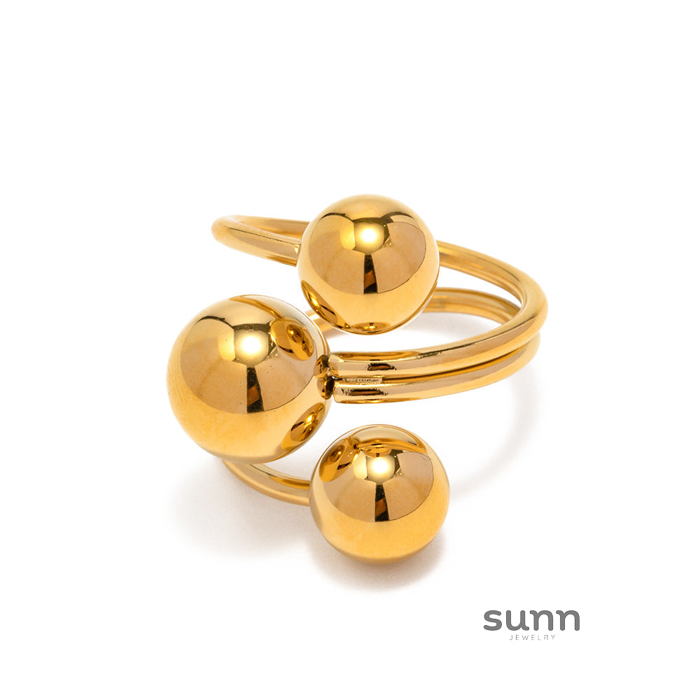 Faustina Triple Sphere Ring [LLCW8IWQ]