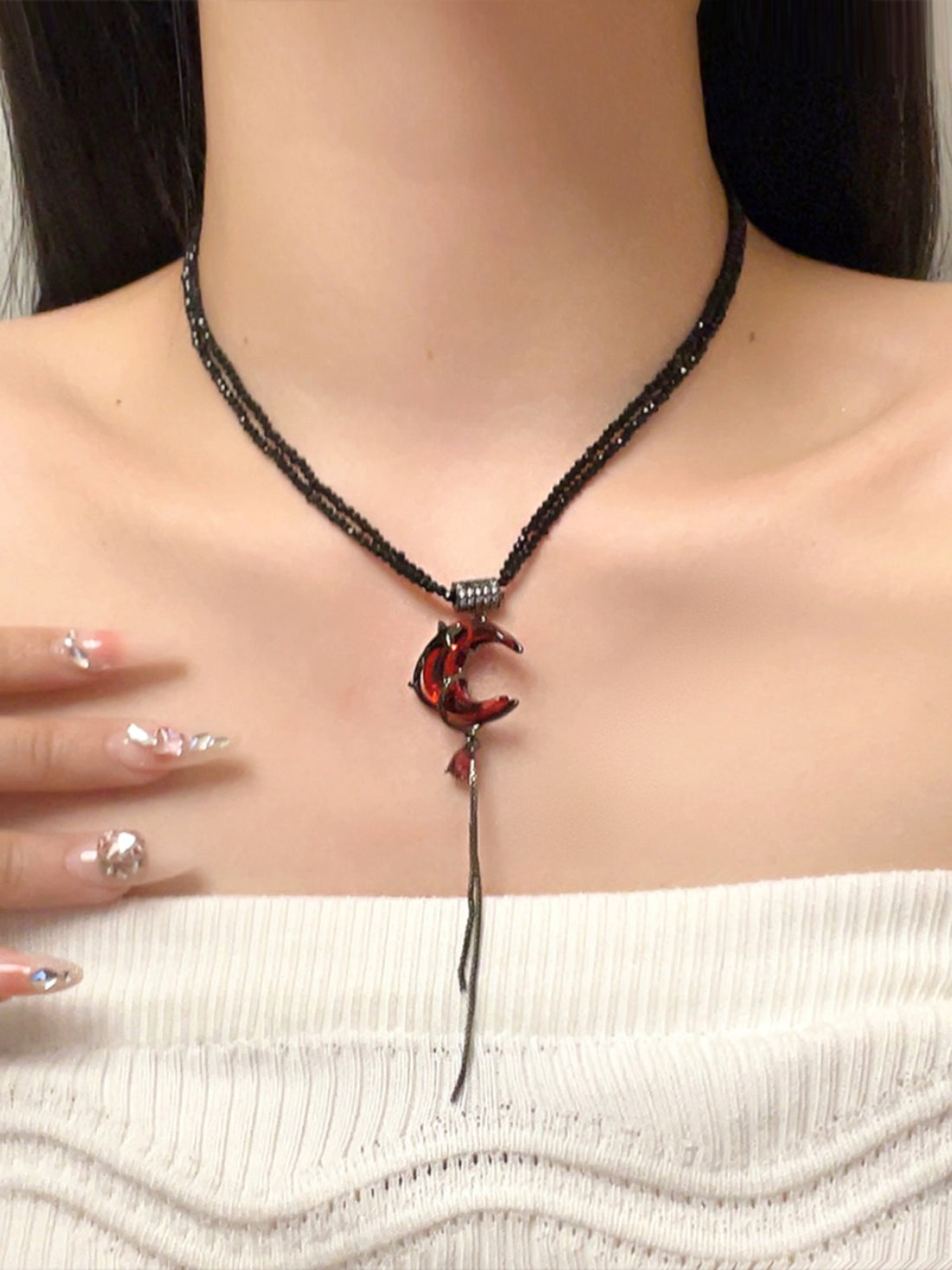 Faye Celestial Tassel Necklace [OSMEFYMH]