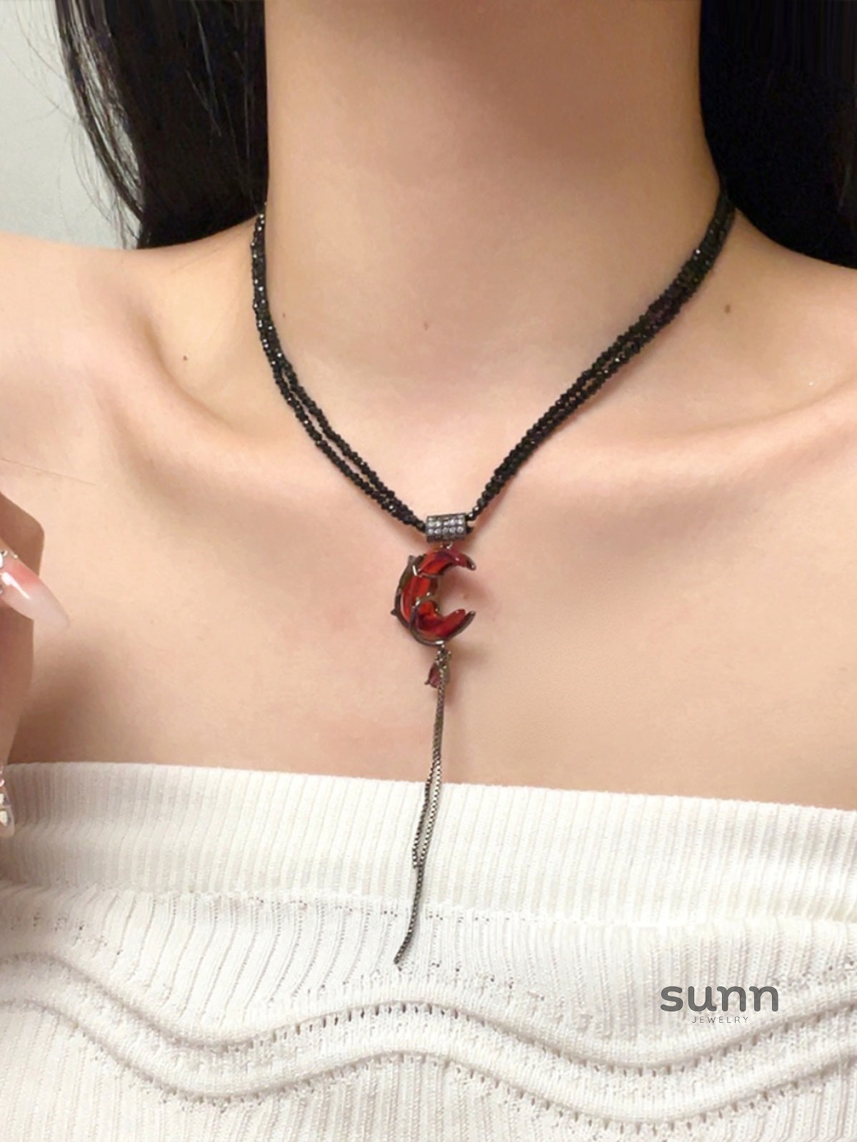 Faye Celestial Tassel Necklace [KDBTV8R1]