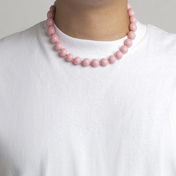 Fiona Pink Beaded Necklace