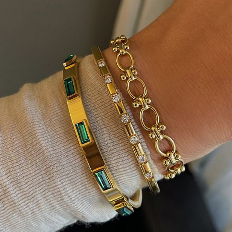 Flora Stackable Zircon Bracelet [XT48003F]