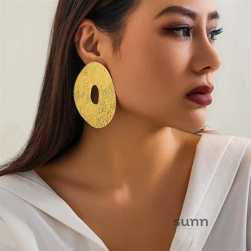 Fraidy Asymmetric Textured Earrings [155V9754]
