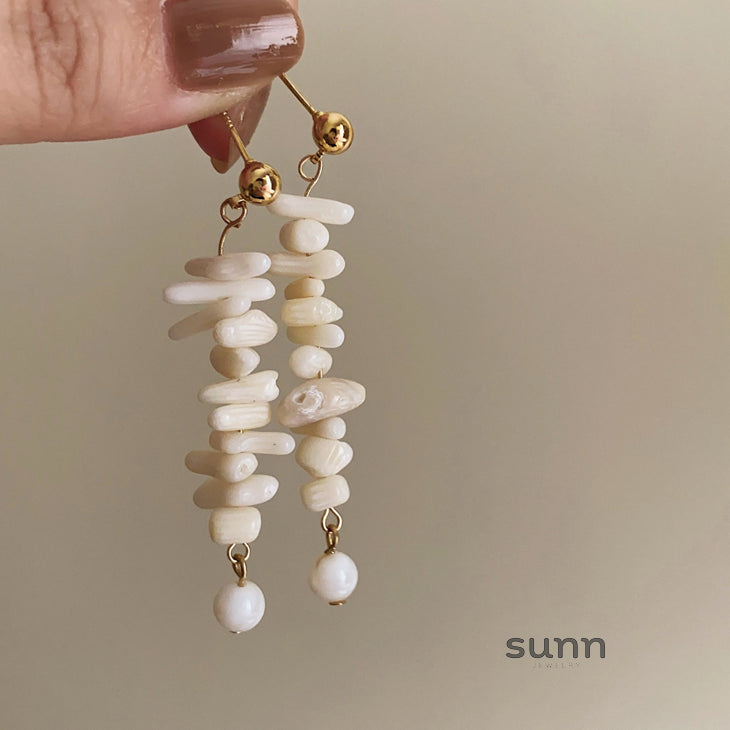 Francesca Coral Tassel Earrings [5T32RLKI]