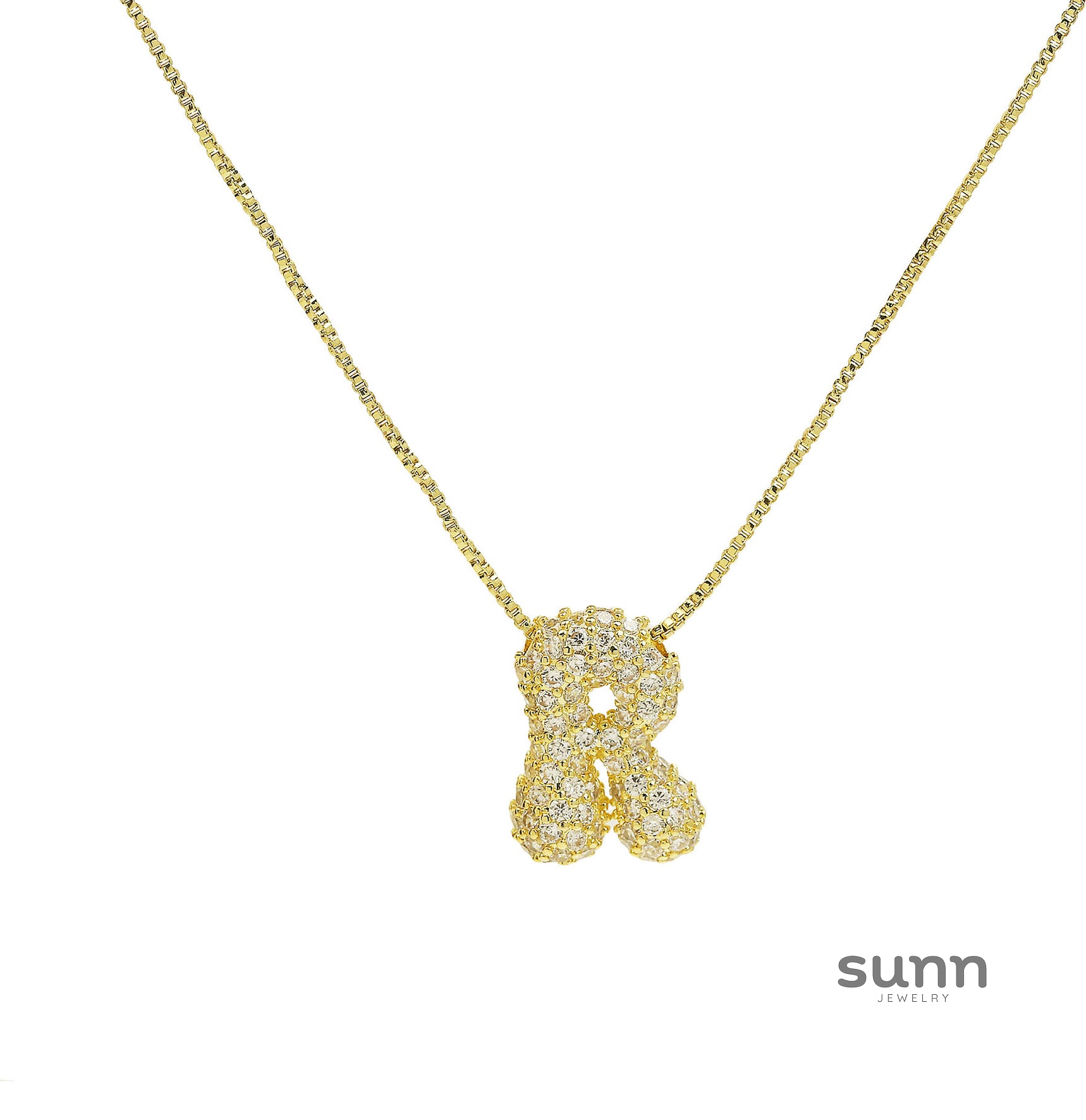 Francis Bubble Initial Necklace [CX2I6RLM]