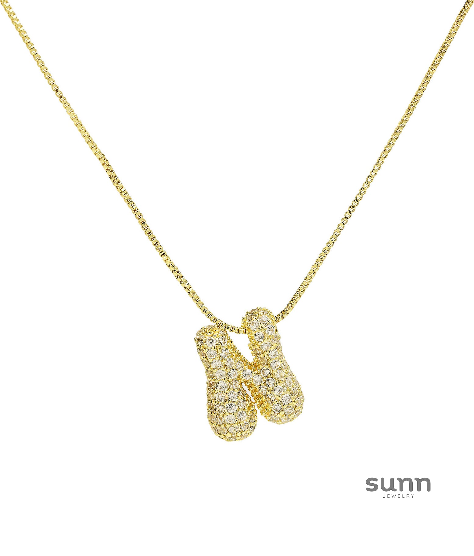 Francis Bubble Initial Necklace [F5YKC9L6]