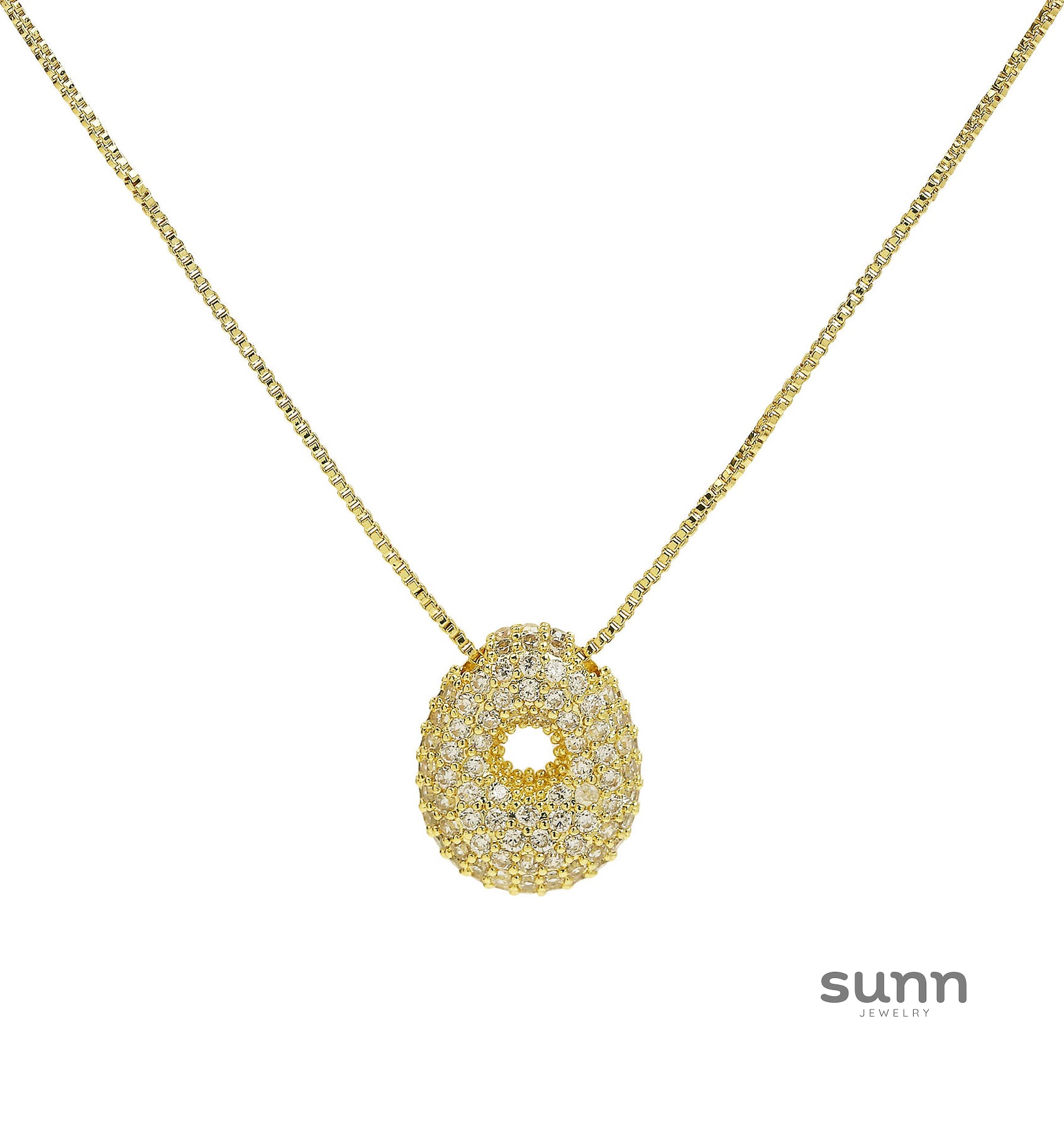 Francis Bubble Initial Necklace [YCROTUAY]
