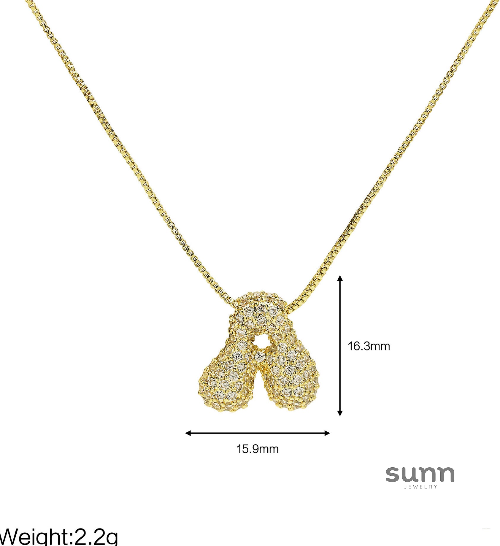 Francis Bubble Initial Necklace [52PMJJ2Q]