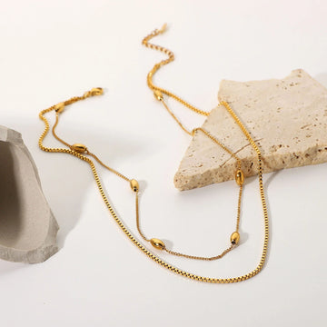 Francis Oval Bead Layered Necklace