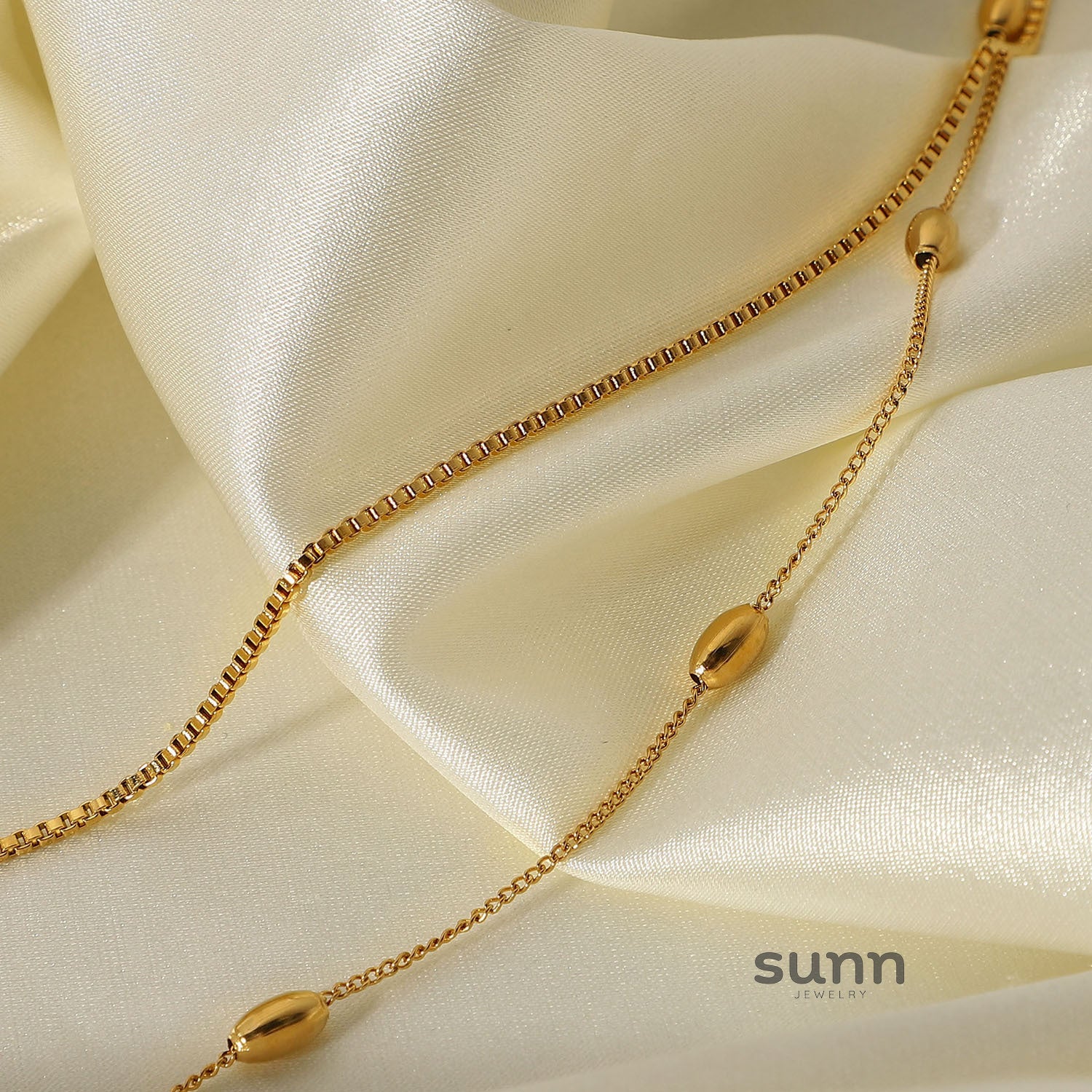Francis Oval Bead Layered Necklace
